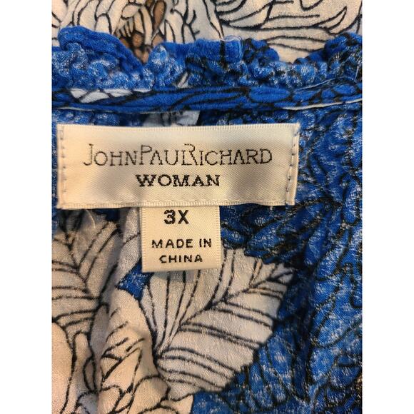 John Paul Richard 3x womens floral blouse - Picture 5 of 9